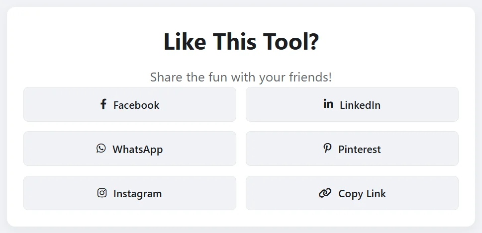 Share copy and paste fonts tool with friends om facebook, linkedin, pinterest, instagram and whatsapp